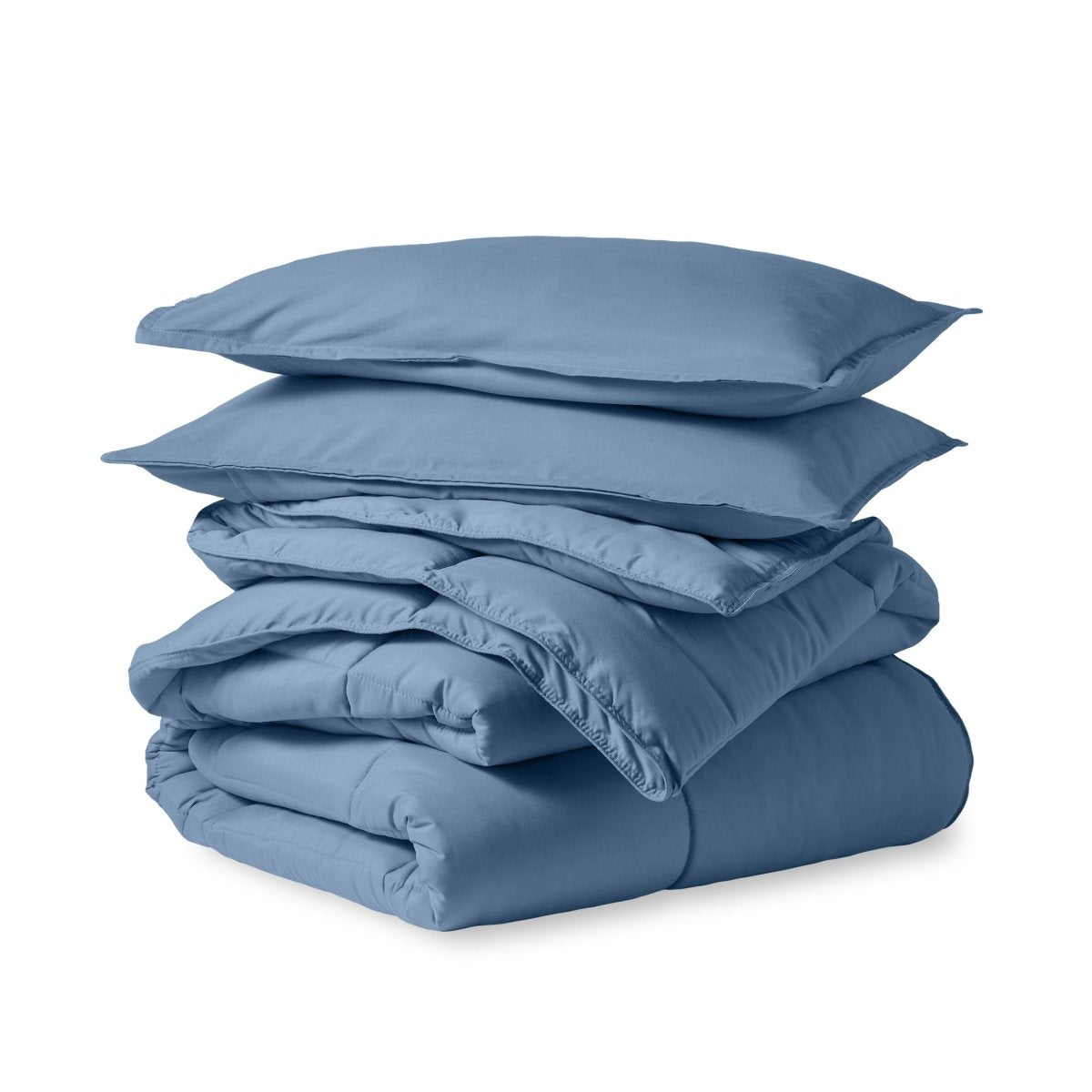 Comforter set folded and stacked