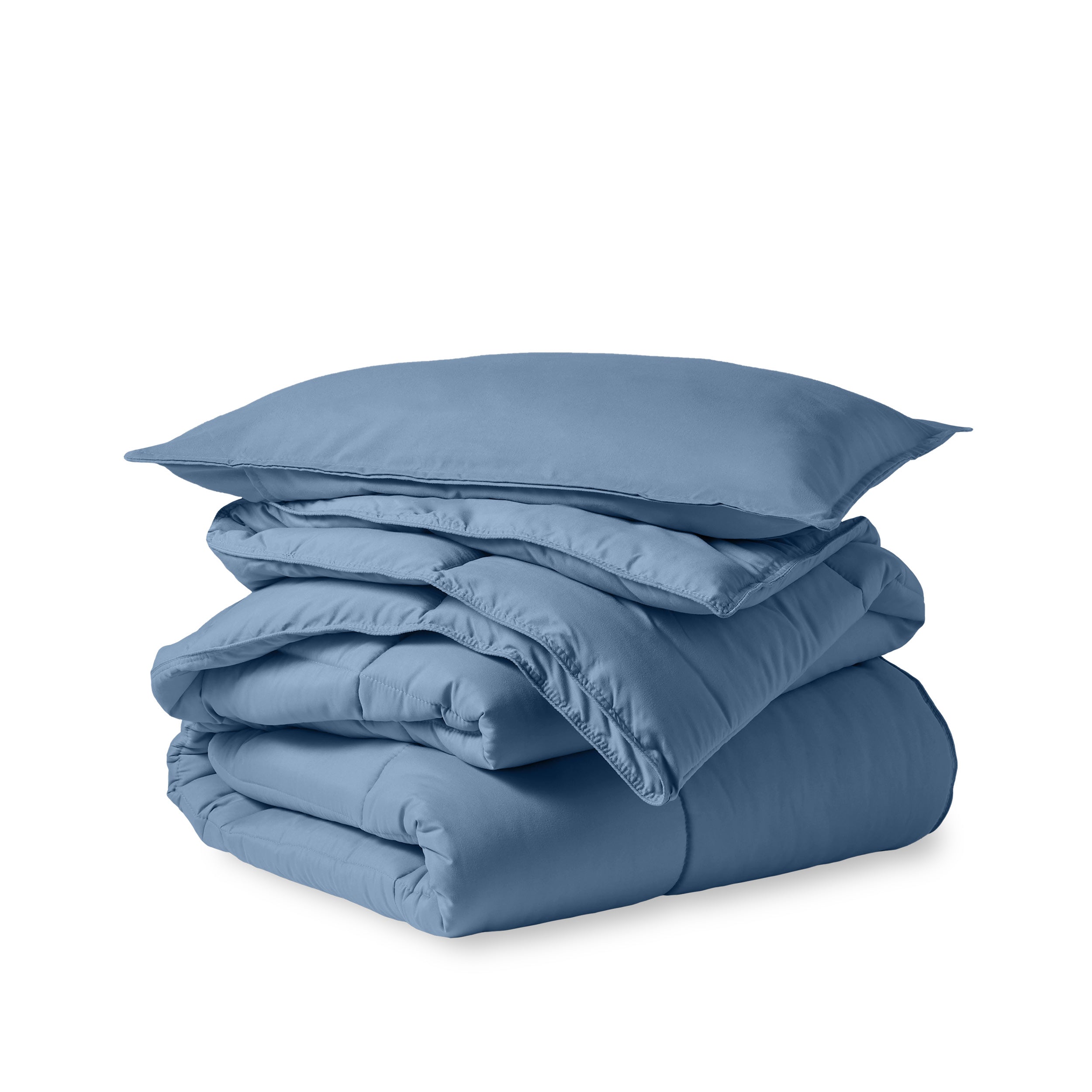 Comforter set folded and stacked