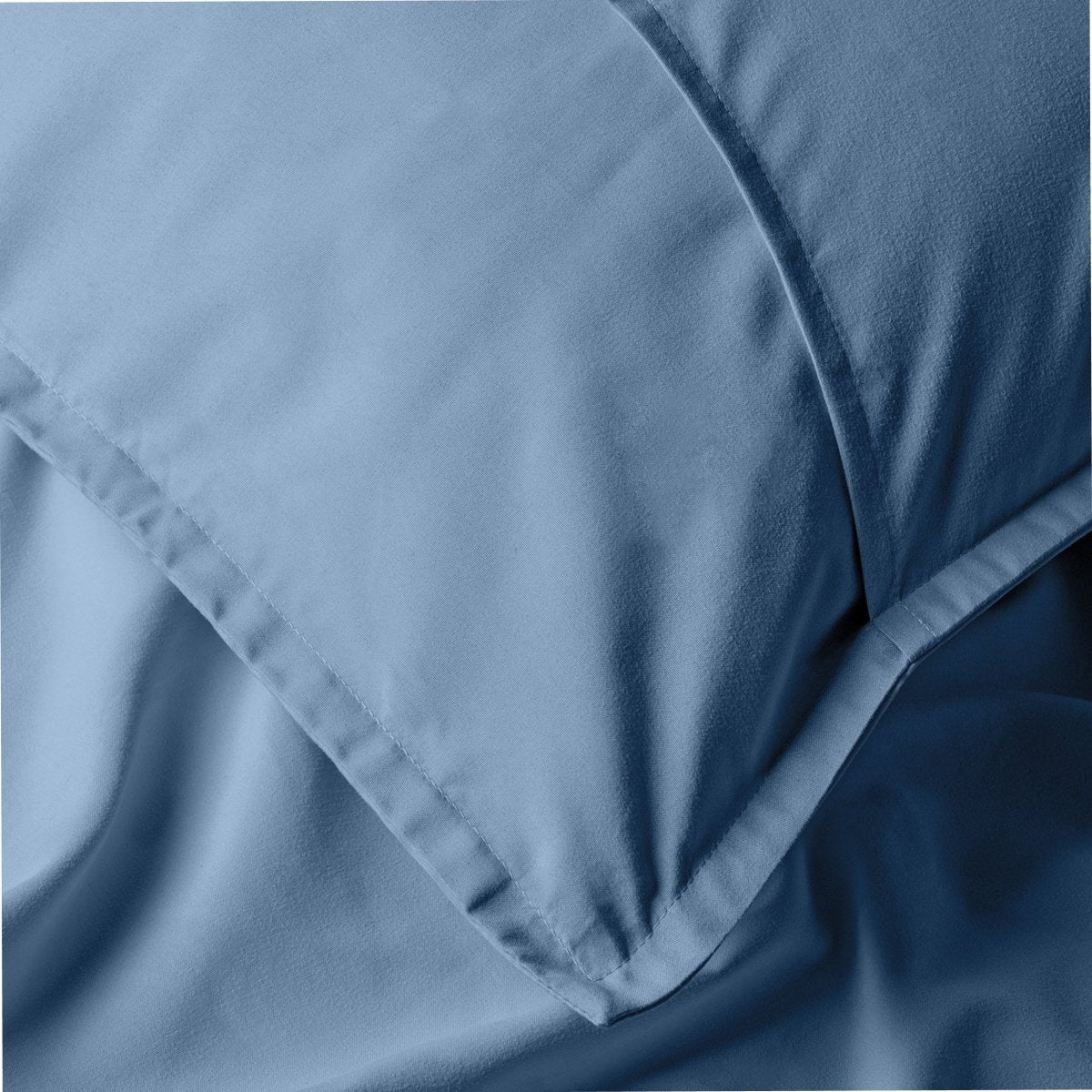 Close up of the closure on the back of a pillow sham