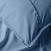 Close up of the closure on the back of a pillow sham