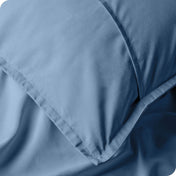 Close-up of back of a pillow sham