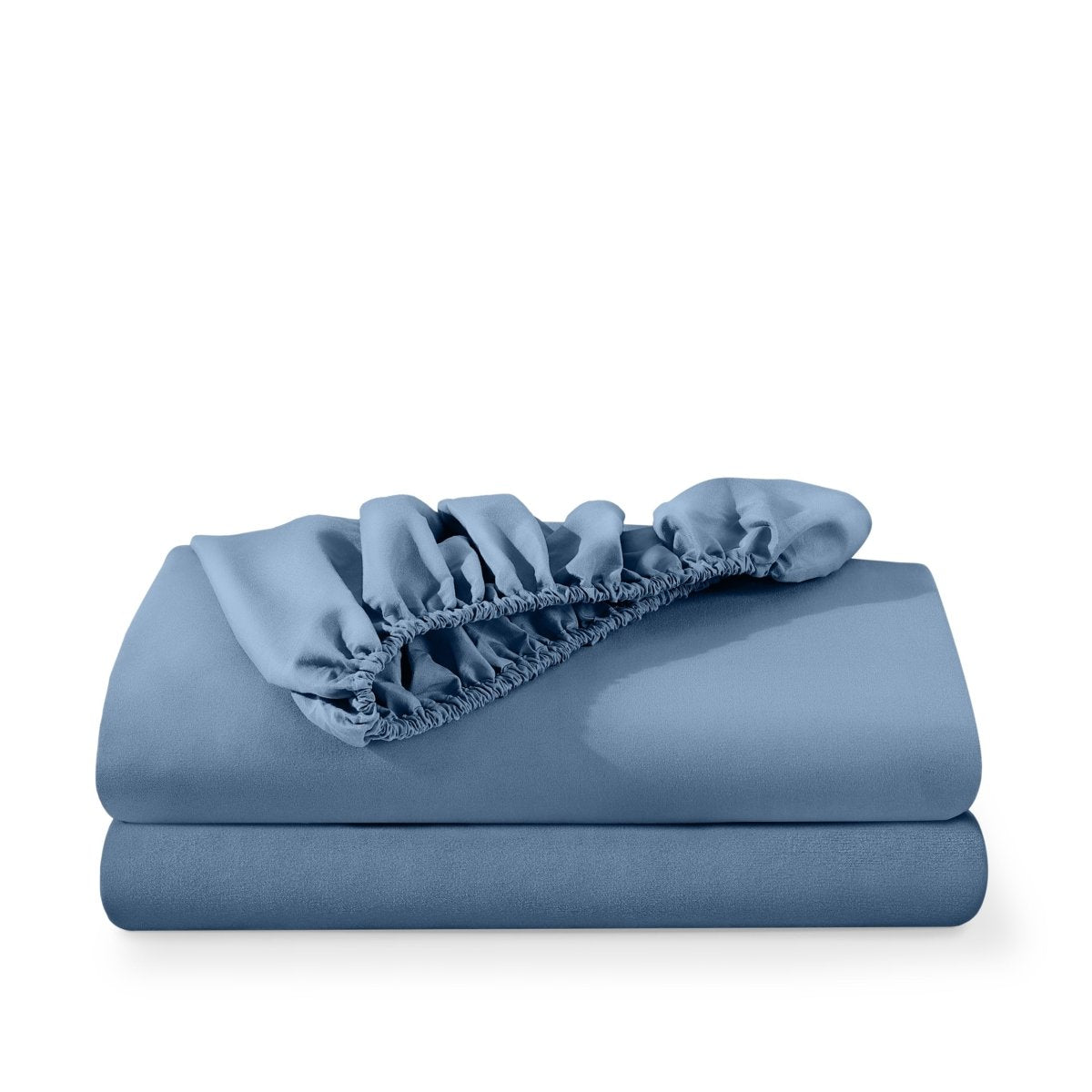 2 ultra soft fitted sheets folded and stacked