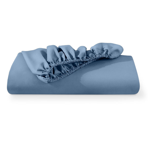 Microfiber fitted sheet folded