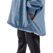Close up of the pocket of a wearable blanket