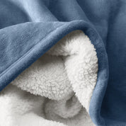 Close up of a sherpa blanket