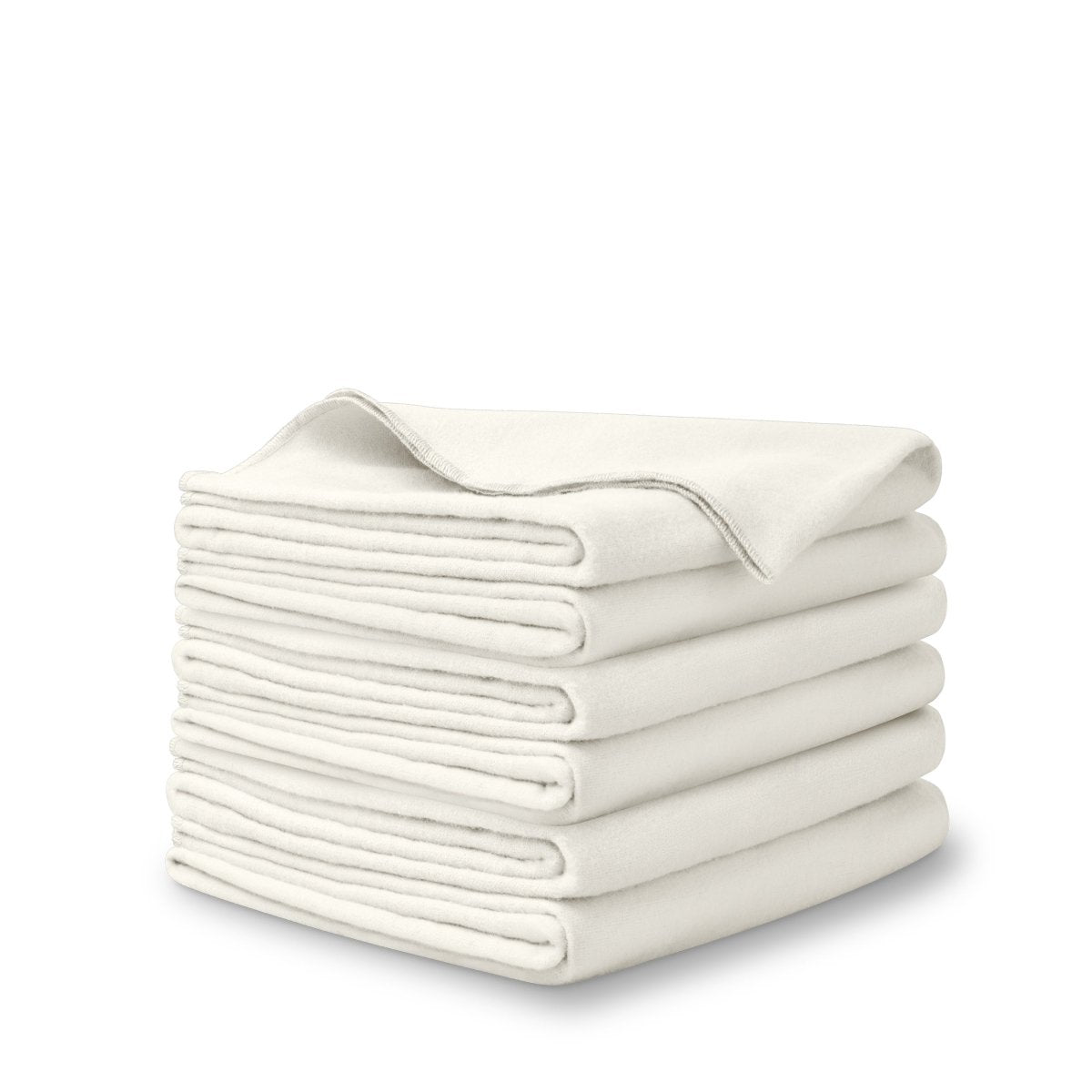 A stack of flannel receiving blankets