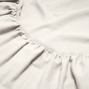 Close-up of flannel fitted sheet.