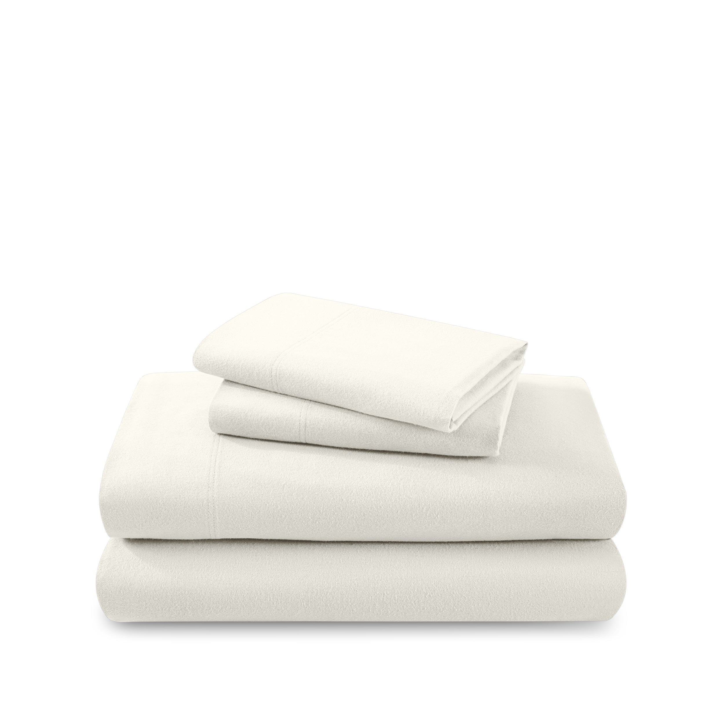 A neatly arranged set of flannel sheets