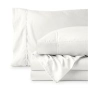 Sheet set folded on a white background
