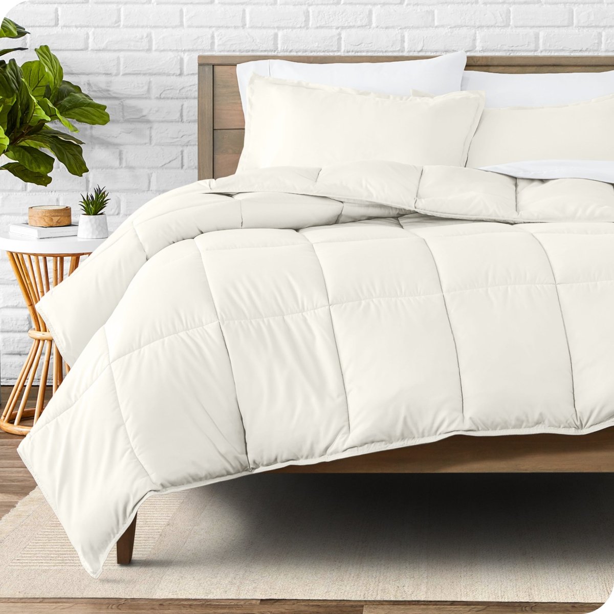 Down Alternative Box Stitch Comforter Set