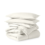 A down alternative comforter folded neatly