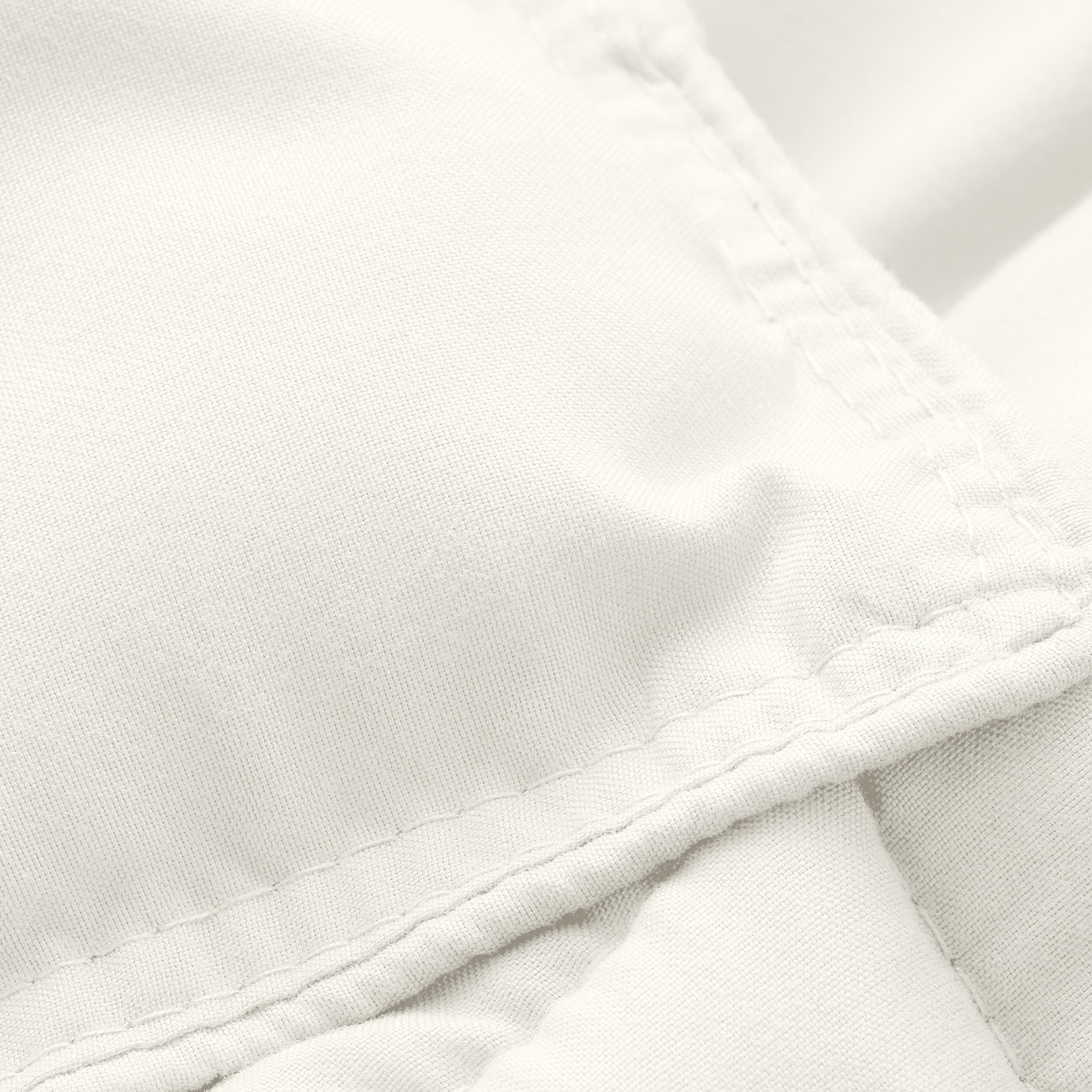 Close-up of comforter fabric with stitching detail