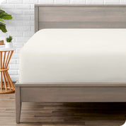 A fitted sheet on a mattress