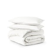 Ultra soft duvet cover folded and stacked