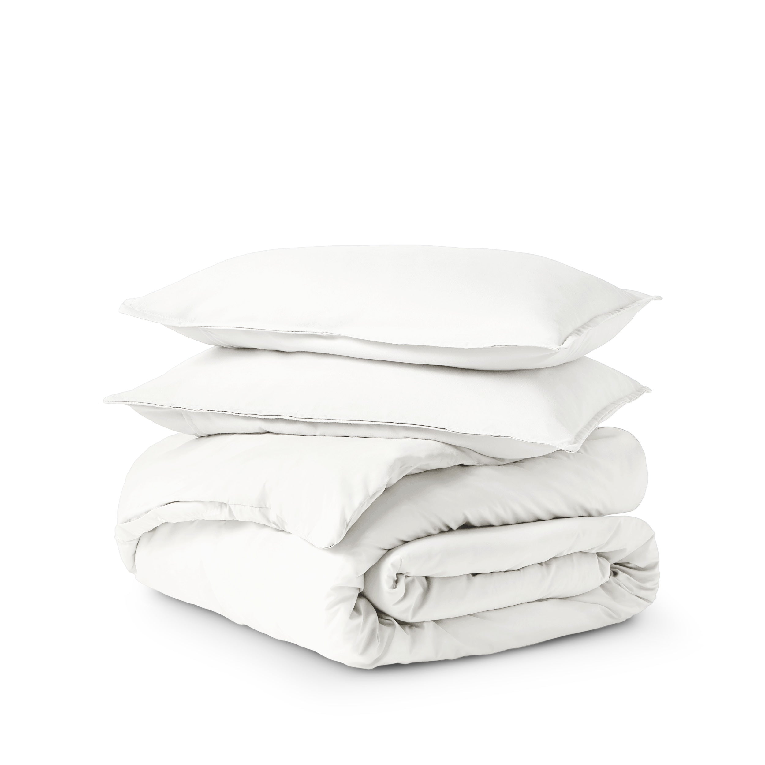 Ultra soft duvet cover folded and stacked