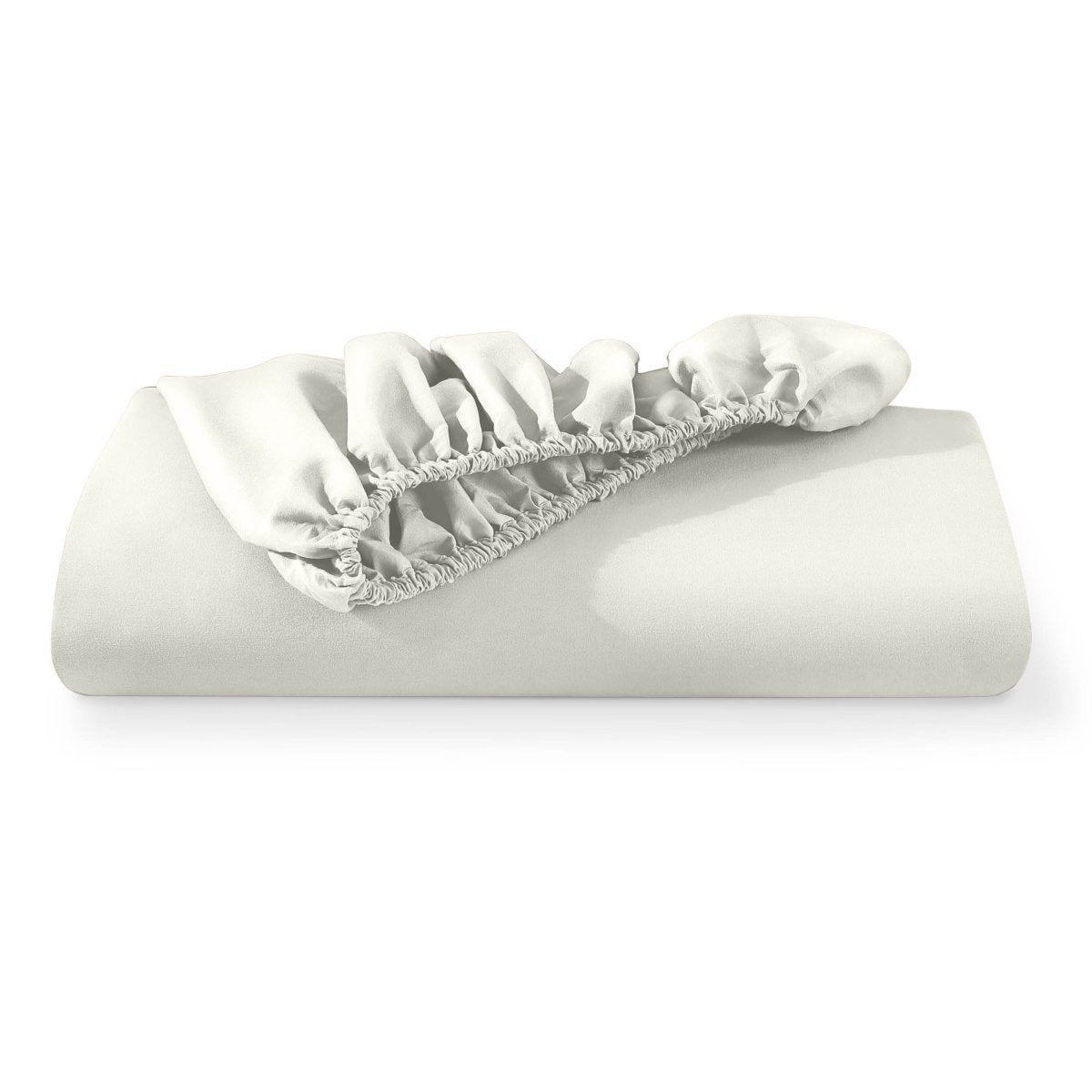 Microfiber fitted sheet folded