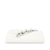 Percale fitted sheet on a white background