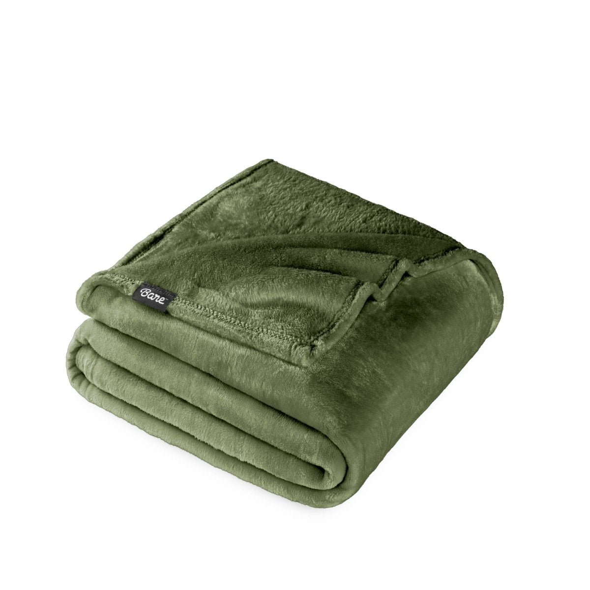 A Bare Home microplush blanket folded neatly on a white background