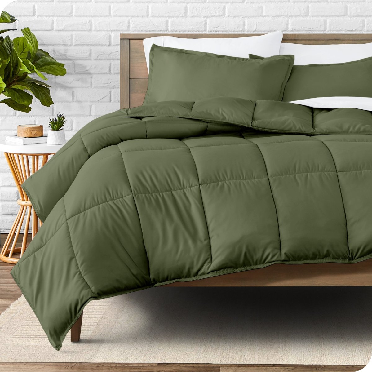 Down Alternative Box Stitch Comforter Set