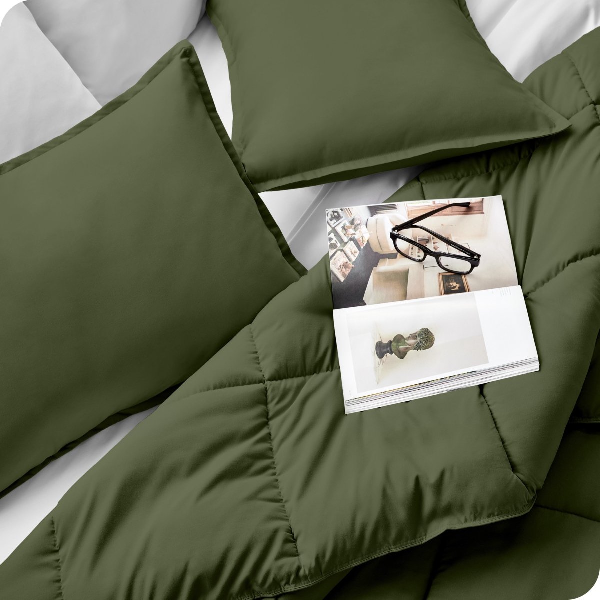 Down Alternative Box Stitch Comforter Set