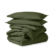Comforter set folded and stacked