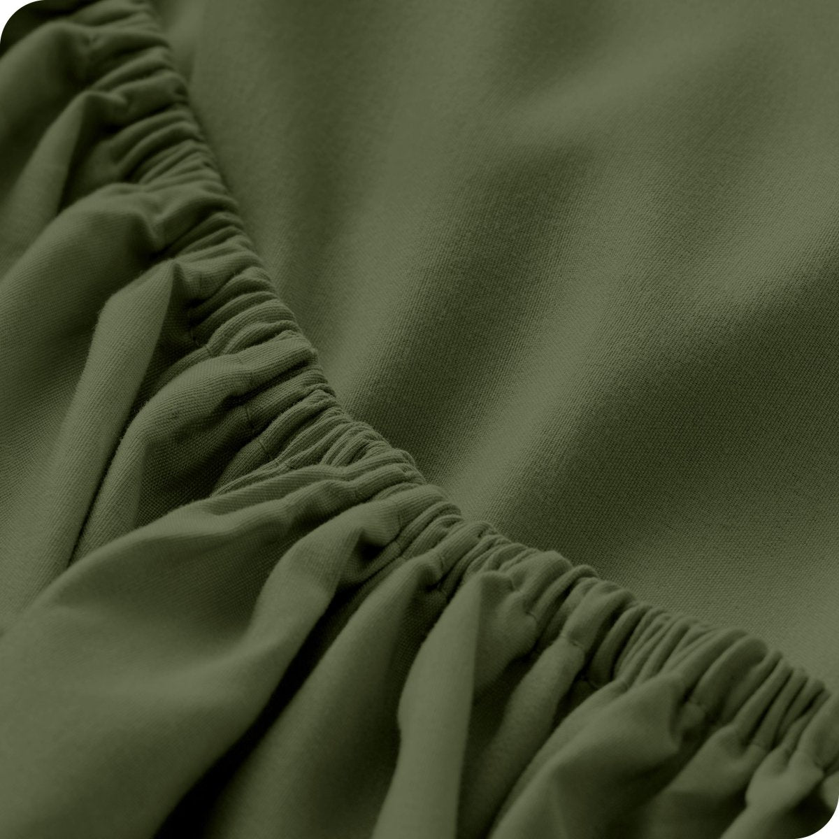 Close-up of fitted sheet