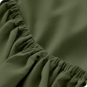 Close-up of fitted sheet
