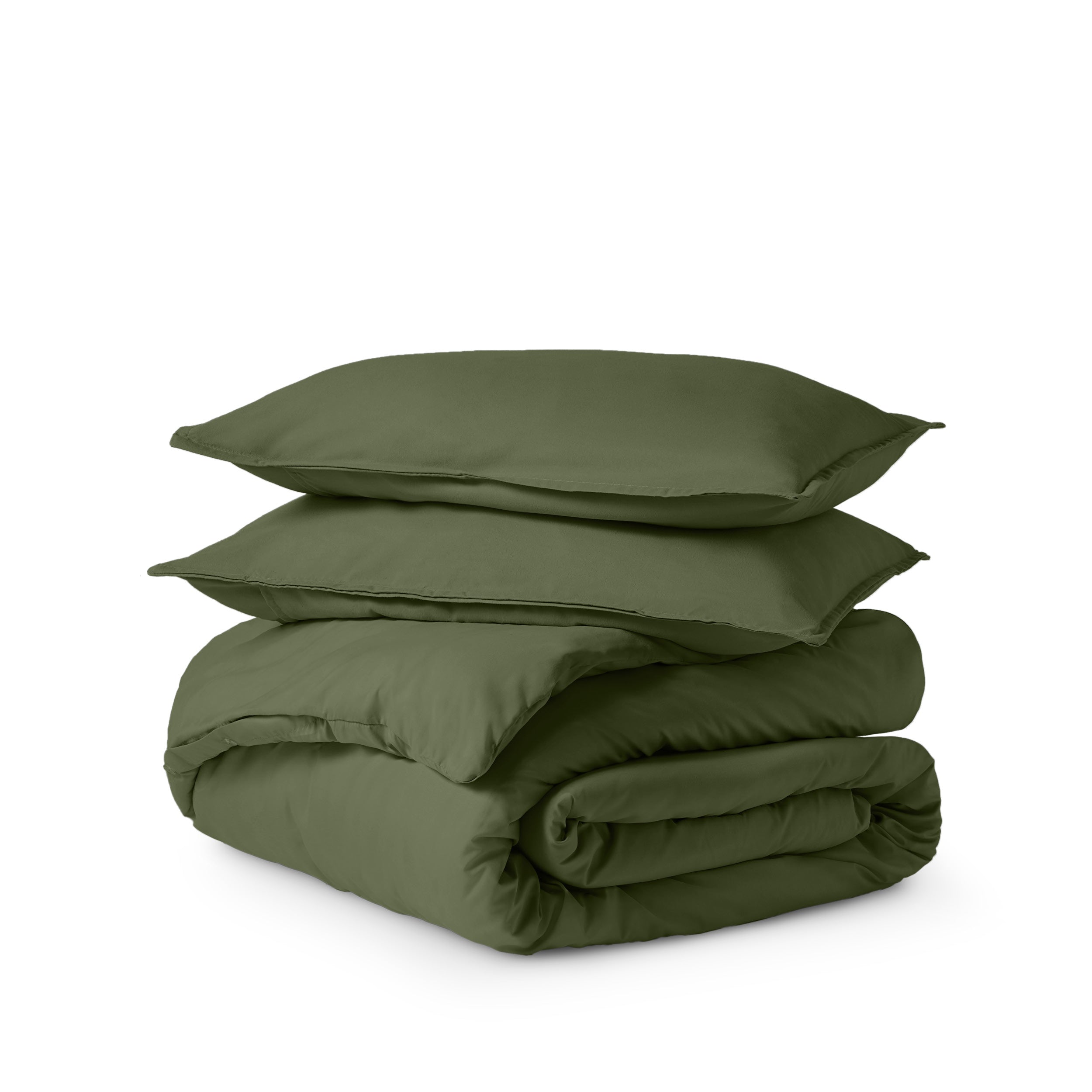 Ultra soft duvet cover folded and stacked