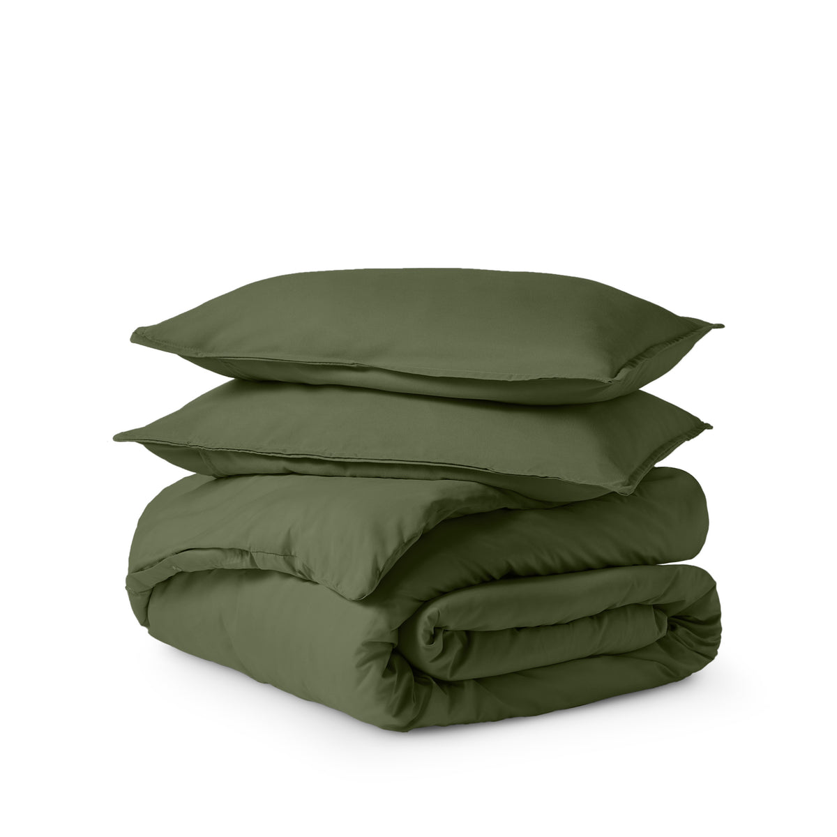 Ultra soft duvet cover folded and stacked
