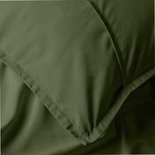 Close up of the closure on the back of a pillow sham