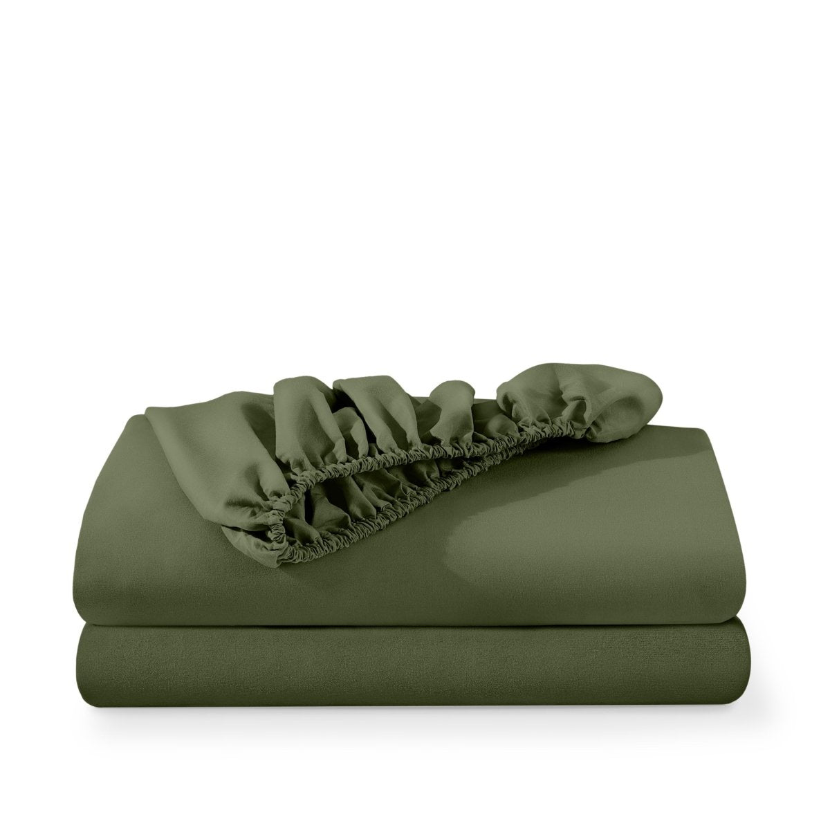 2 ultra soft fitted sheets folded and stacked