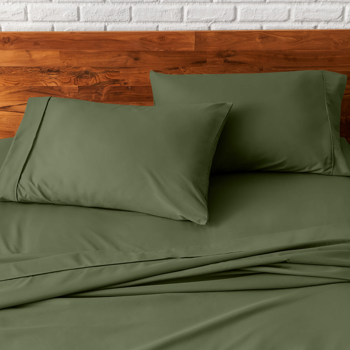 Close up of pillowcases on a bed