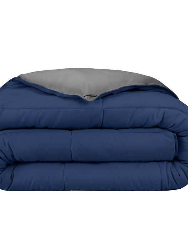 Reversible comforter folded