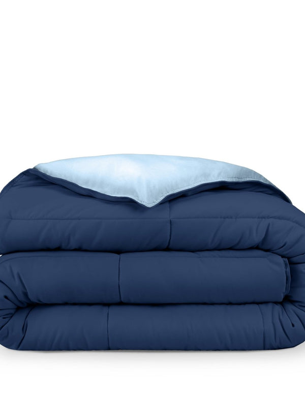 Reversible comforter folded