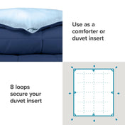 The corner loops on the duvet insert.