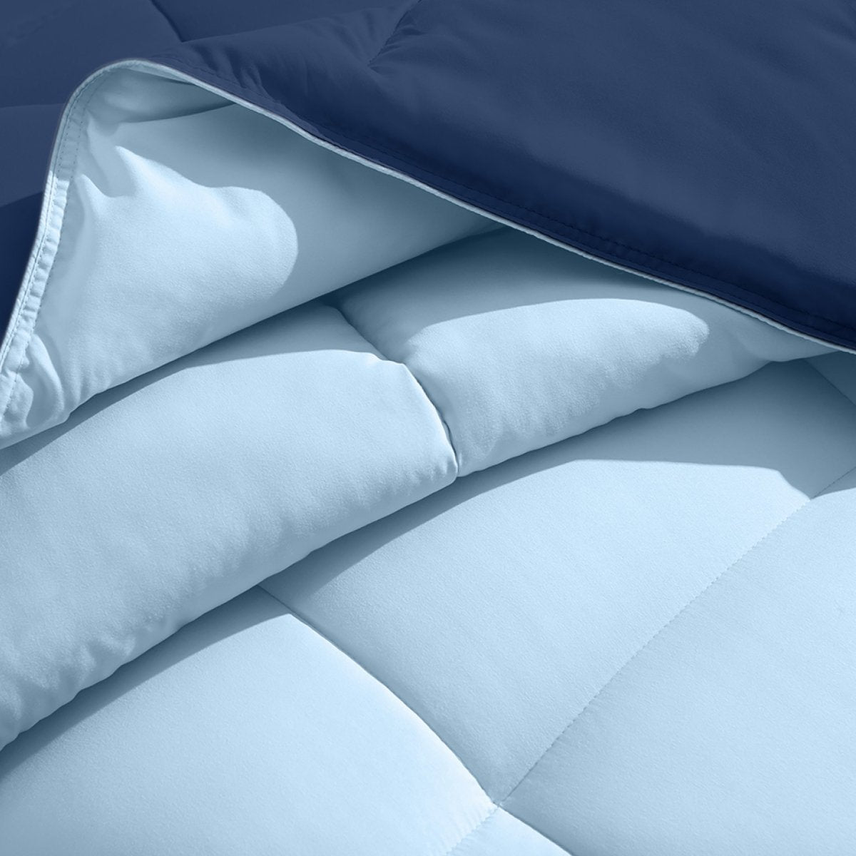 Close-up of a comforter with a soft texture