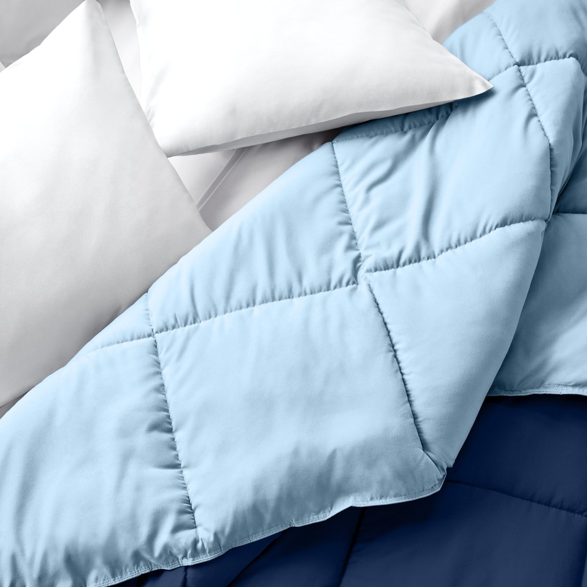 Comforter with a different color on each side