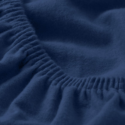 Close up of a flannel fitted sheet.
