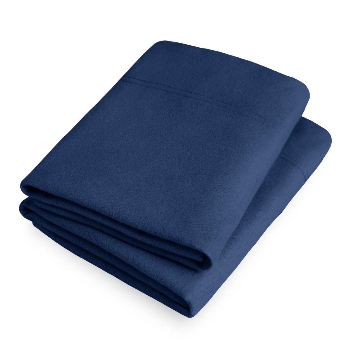 2 flannel pillowcases folded and stacked