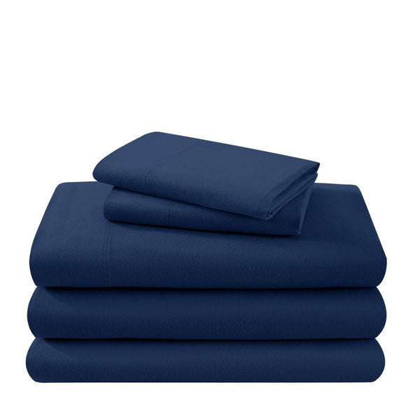 A neatly arranged set of flannel sheets