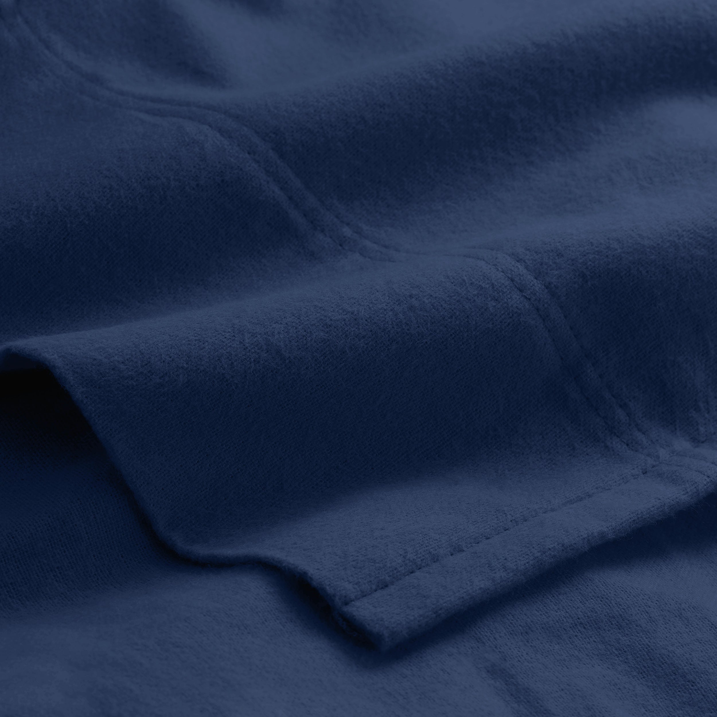 Close-up of the top of a flannel sheet