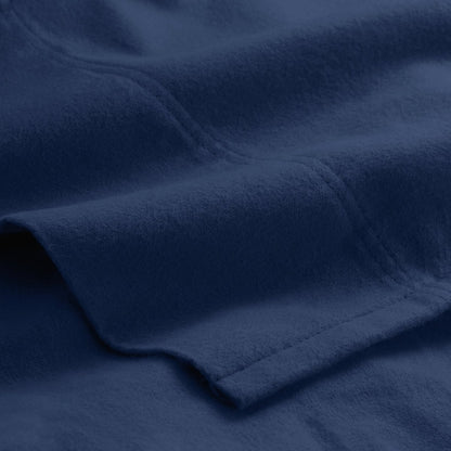 Close-up of the top of a flannel sheet