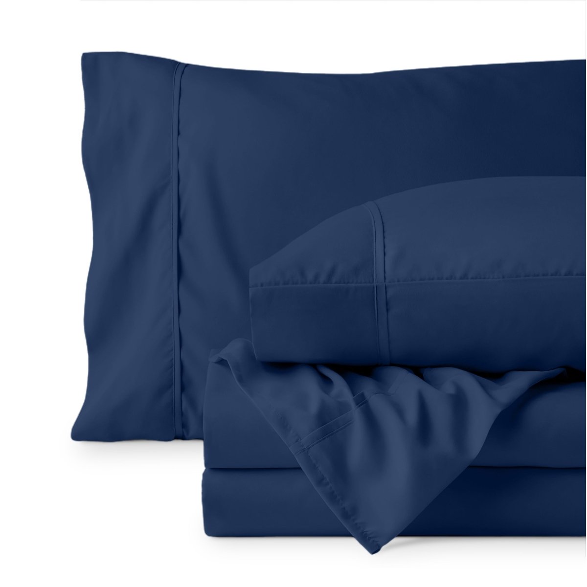 Sheet set folded on a white background