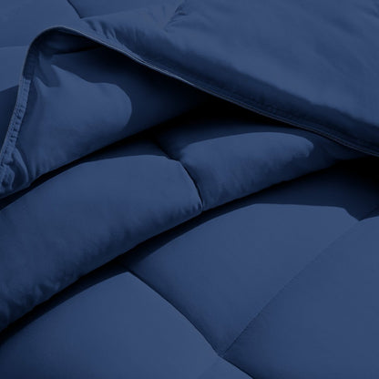Close-up of a microfiber duvet insert
