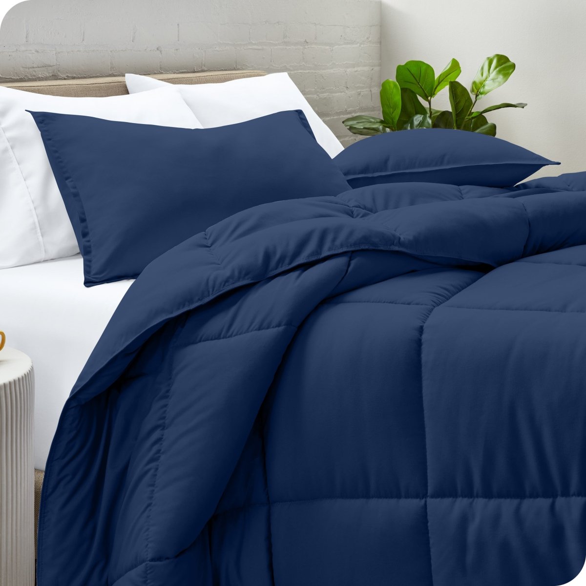 Down Alternative Box Stitch Comforter Set