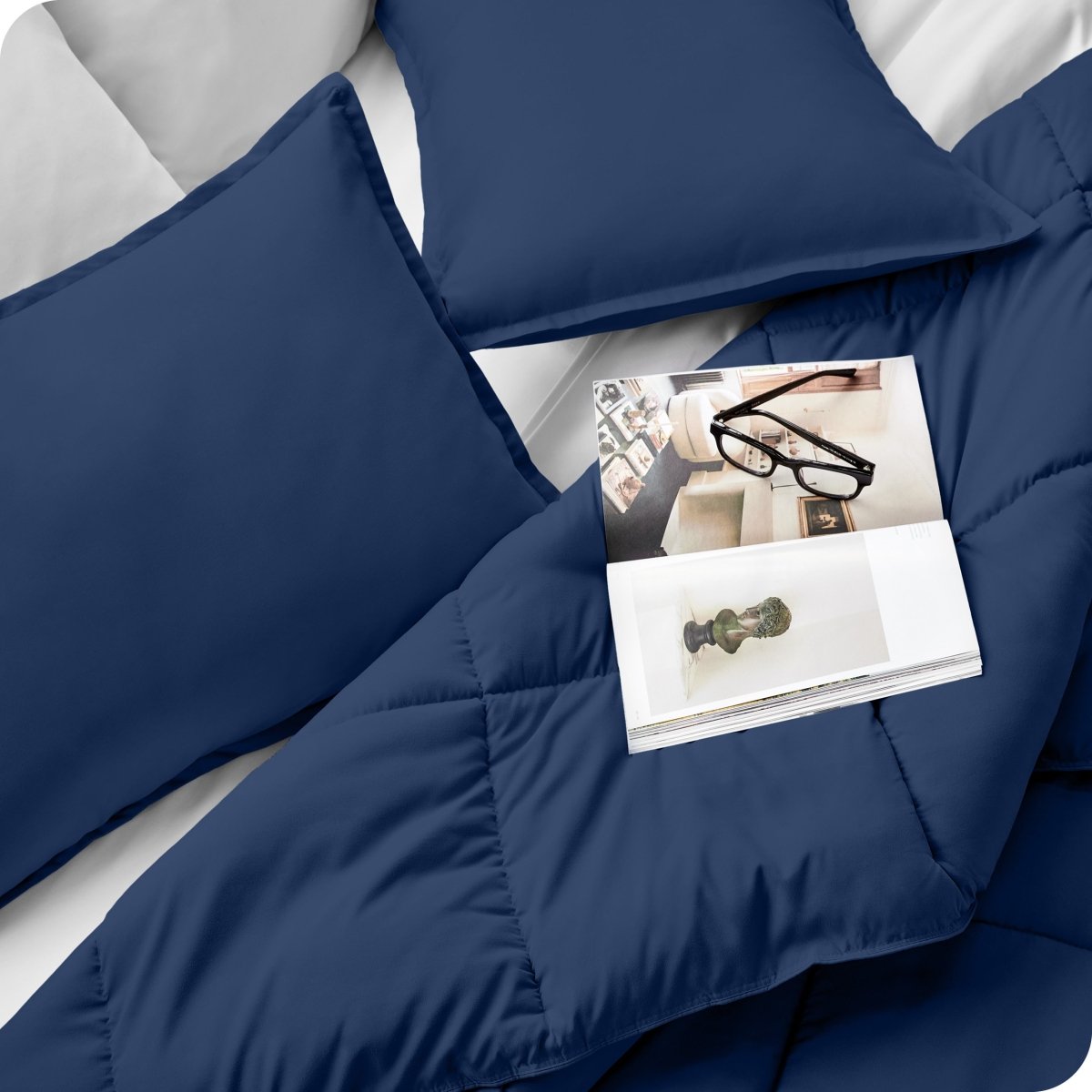 Down Alternative Box Stitch Comforter Set