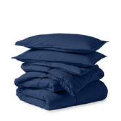 A down alternative comforter folded neatly