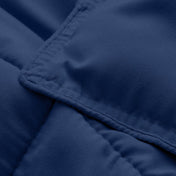 Close-up of comforter fabric with stitching detail