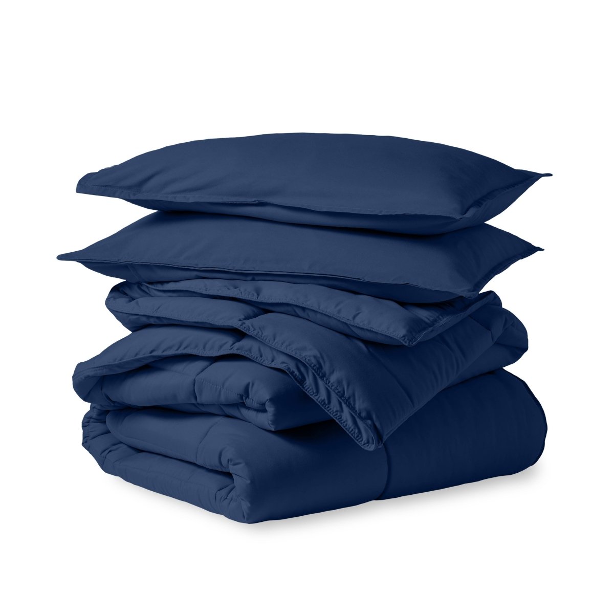 Comforter set folded and stacked