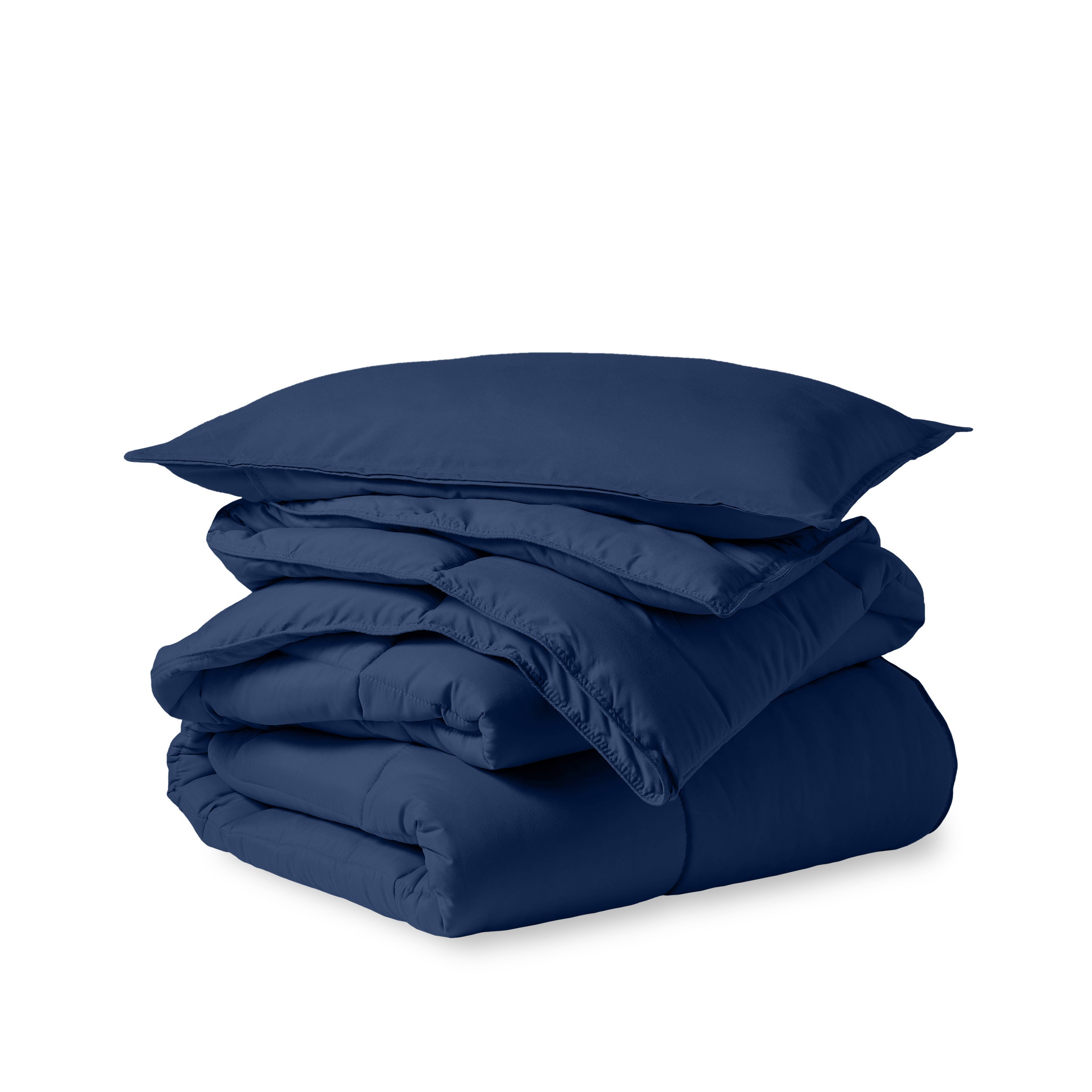 Comforter set folded and stacked